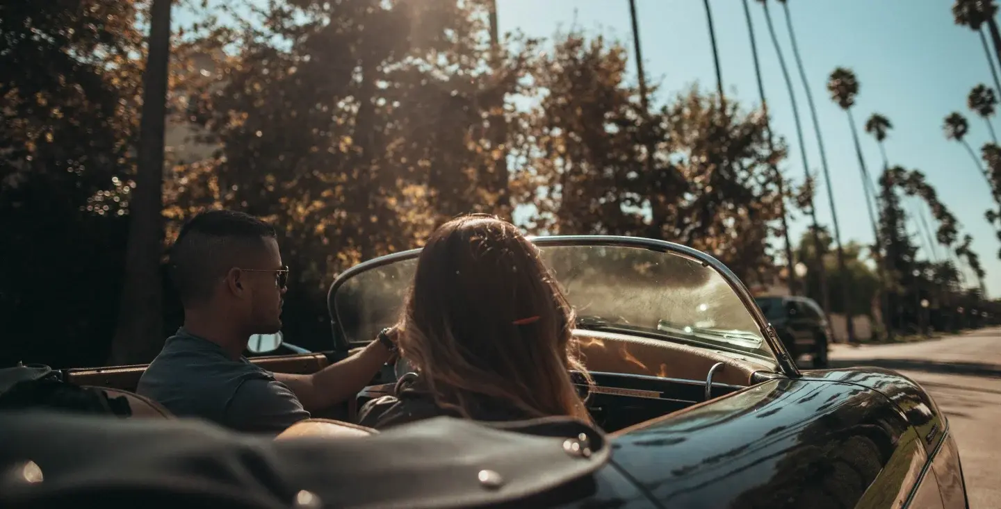 Couple enjoying the landscape.